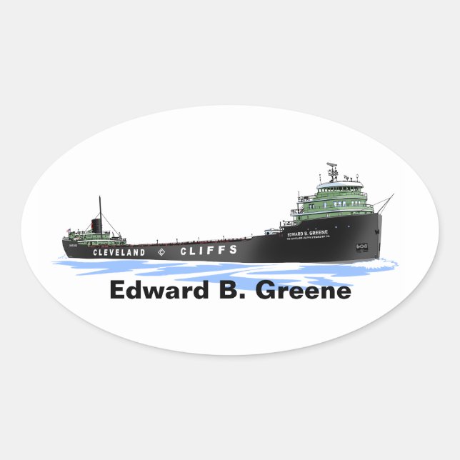 Edward B. Green Ovaler Aufkleber (Vorderseite)