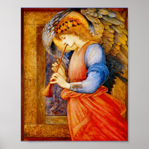Edward Burne-Jones - Angel spielt ein Flageolett Poster