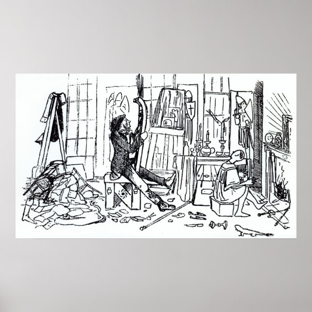 Edward Burne-Jones bei der Arbeit in seinem Studio Poster (Vorne)