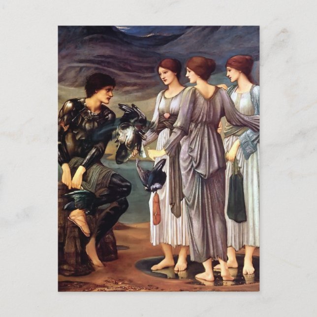 Edward Burne-Jones - Die Bewunderung von Perseus Postkarte (Vorderseite)