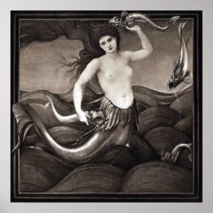 Edward Burne-Jones Sea Nymph Poster