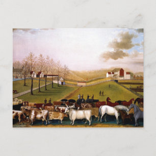 Edward Hicks - Ein indischer Sommerblick auf die F Postkarte