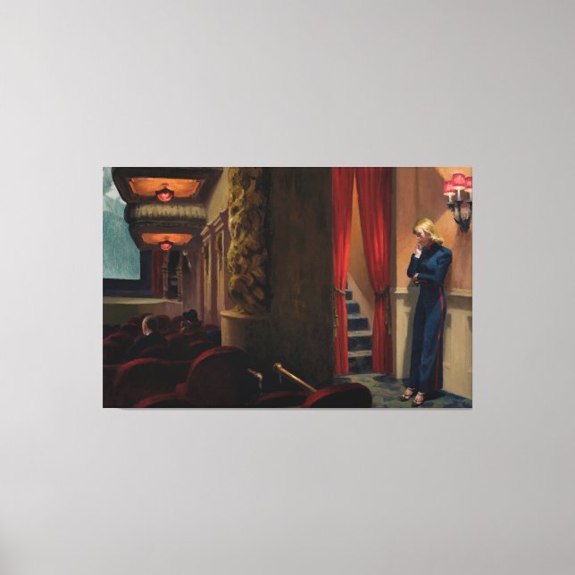 Edward Hopper - New York Movie Leinwanddruck (Vorderseite)