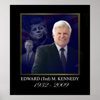 Edward Kennedy mit Jack und Bobby Poster