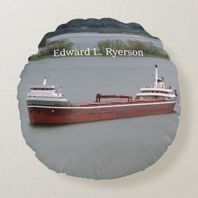 Edward L. Ryerson Rundkissen Rundes Kissen (Vorderseite)
