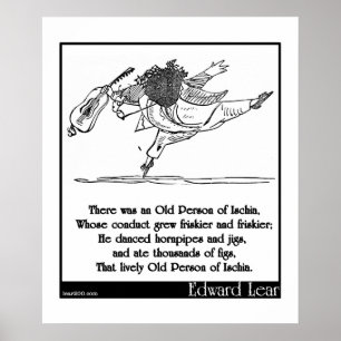 Edward Lear alte Person von IschiaLimerick Poster