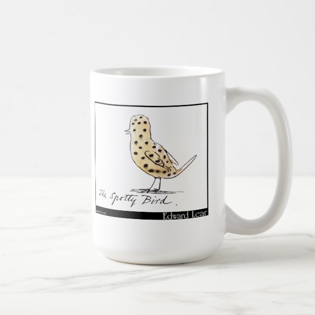 Edward Lear pickeliger Vogel Kaffeetasse (Rechts)