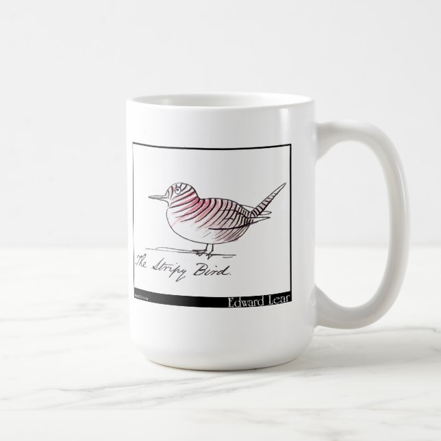 Edward Lear Stripy Vogel Kaffeetasse (Rechts)