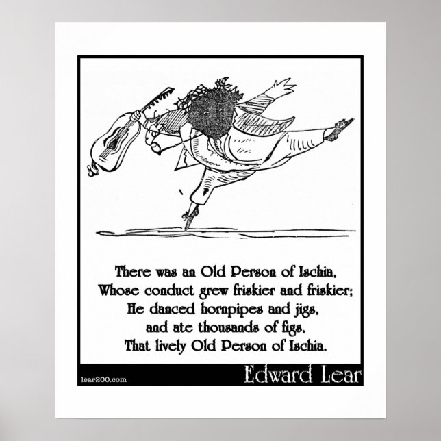 Edward Lears alte Person von Ischia Limerick Poster (Vorne)