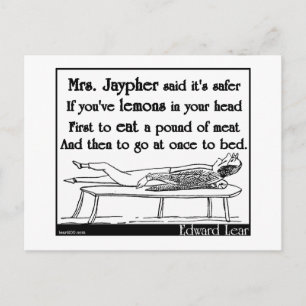 Edward Lears Frau Jaypher Postkarte