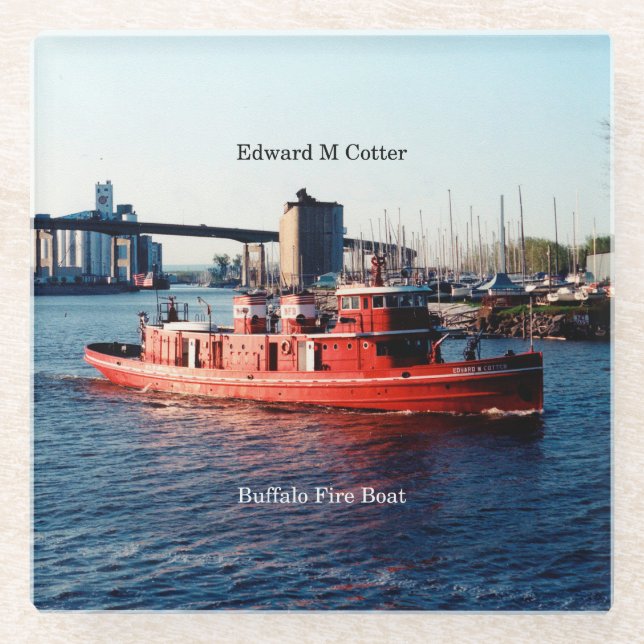 Edward M. Cotter glass Untersetzer (Vorderseite)