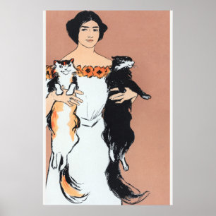Edward Penfield Illustration einer Frau Poster
