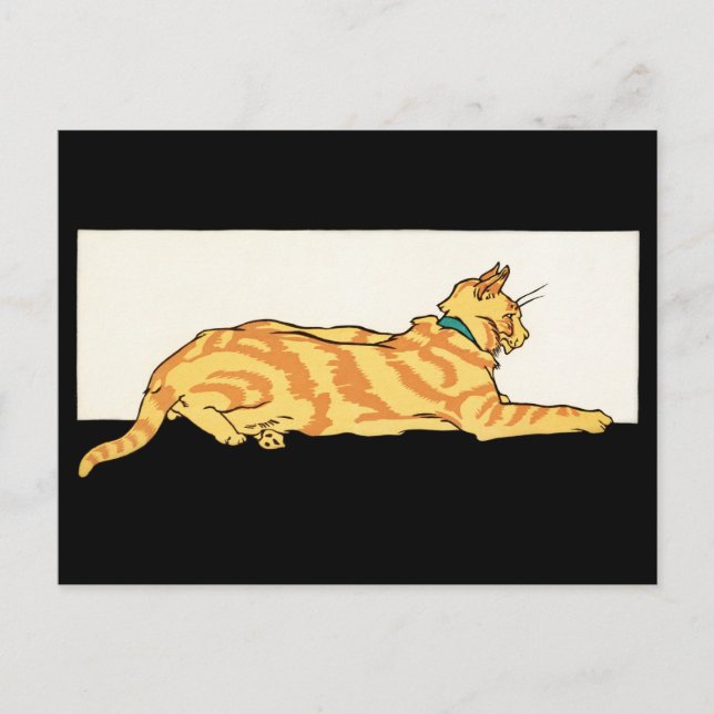 Edward Penfield - Vintage Katzenkunst Postkarte (Vorderseite)
