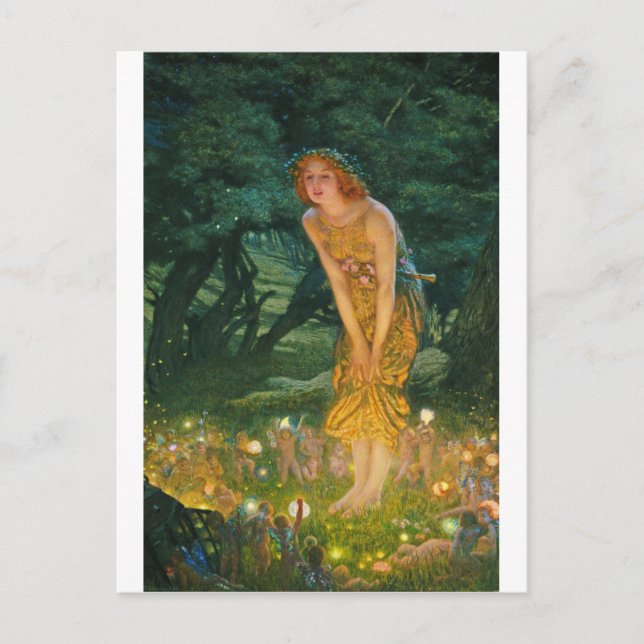 Edward Robert Hughes - Midsommer Eve Postkarte (Vorderseite)