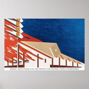Edward Ruscha - Norms, La Cienaga steht in Flammen Poster