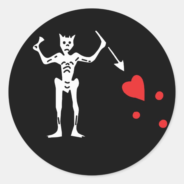 Edward Teach aka Blackbeard Aufkleber (Vorderseite)