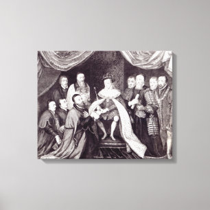 Edward VI die Charter bewilligend Leinwanddruck
