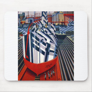 Edward Wadsworth Dazzle Ships in Liverpool Mousepad