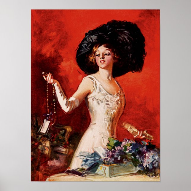 Edwardian Glamour Girl Poster (Vorne)