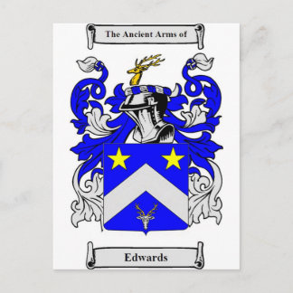 Edwards (Englisch) Coat of Arms Postkarte