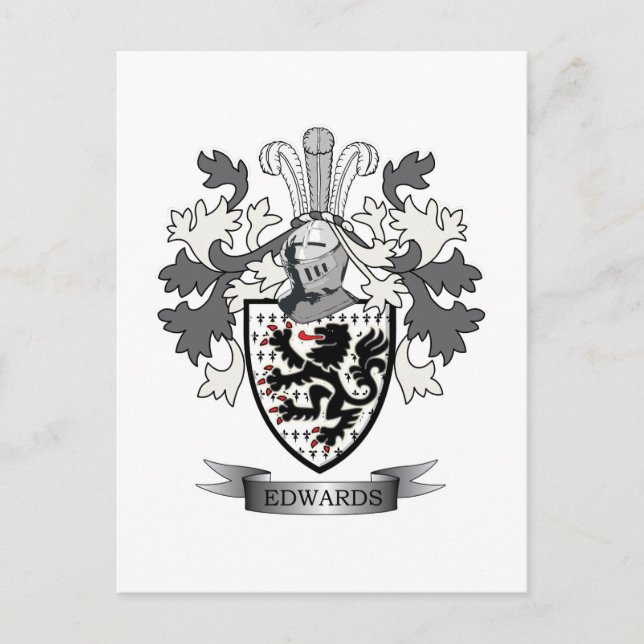 Edwards Familienwappen Coat of Arms Postkarte (Vorderseite)