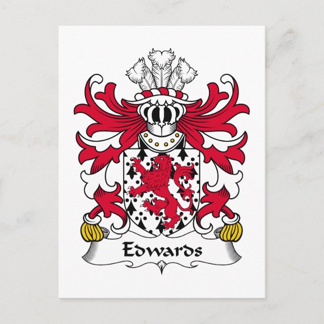 Edwards Familienwappen Postkarte (Vorderseite)