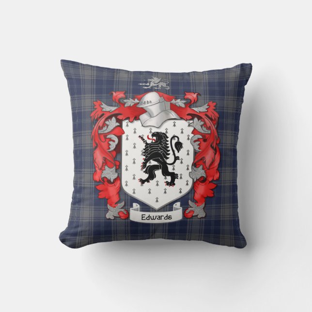 Edwards-Familienwappen - Wales Kissen (Vorderseite)