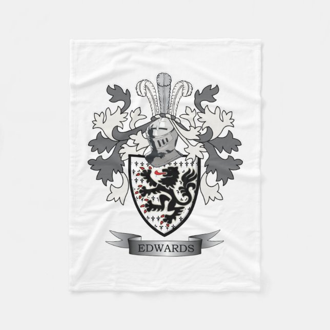 Edwards Familienwappen-Wappen Fleecedecke (Vorderseite)