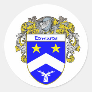 Edwards Wappen (überzogen) Runder Aufkleber