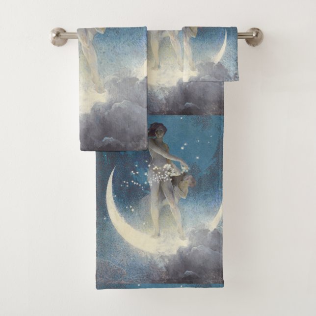 Edwin Blashfield Stars Scattering Art Nouveau Badhandtuch Set (Insitu)