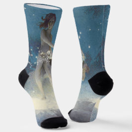 Edwin Blashfield Stars Scattering Art Nouveau Socken