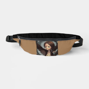 Edwin Gothic Black Bird Crow Grunge Bauchtasche