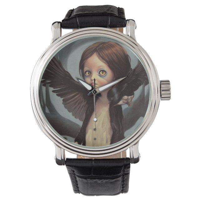 Edwin Gothic Black Crow Grunge Armbanduhr (Vorderseite)
