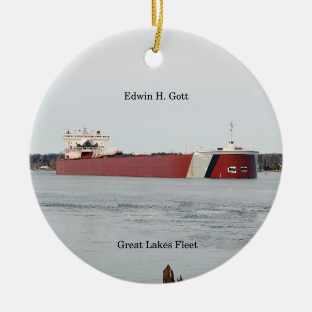 Edwin H. Gott Keramik Ornament (Vorne)
