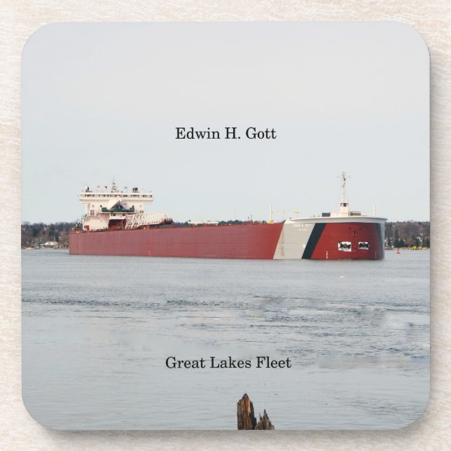 Edwin H. Gott Set von 6 Untersetzer aus hartem Kun (Vorderseite)