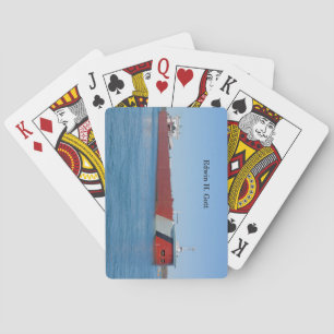 Edwin H. Gott spielt Karten Spielkarten