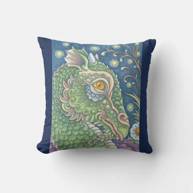 Edwins Drachenfantasie, die PILLOW Kissen Für Draußen (Vorderseite)