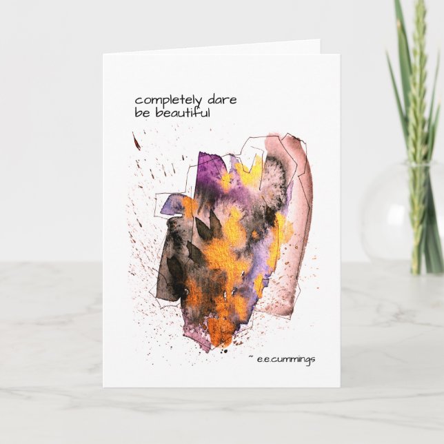 ee cummings völlig wagen Quote Blank Card Karte (Vorderseite)