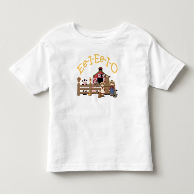 Ee I E I O auf dem Bauernhof Kleinkind T-shirt (Vorderseite)