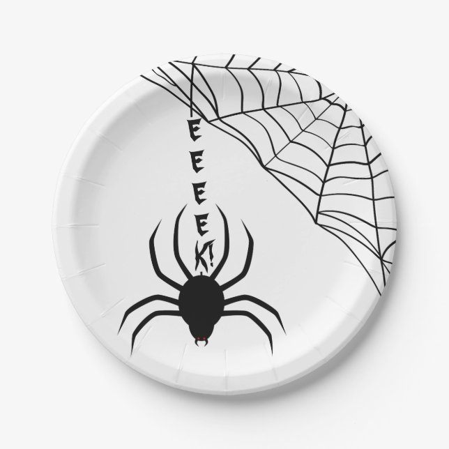 Eek a Spider Halloween-Party Pappteller (Vorderseite)