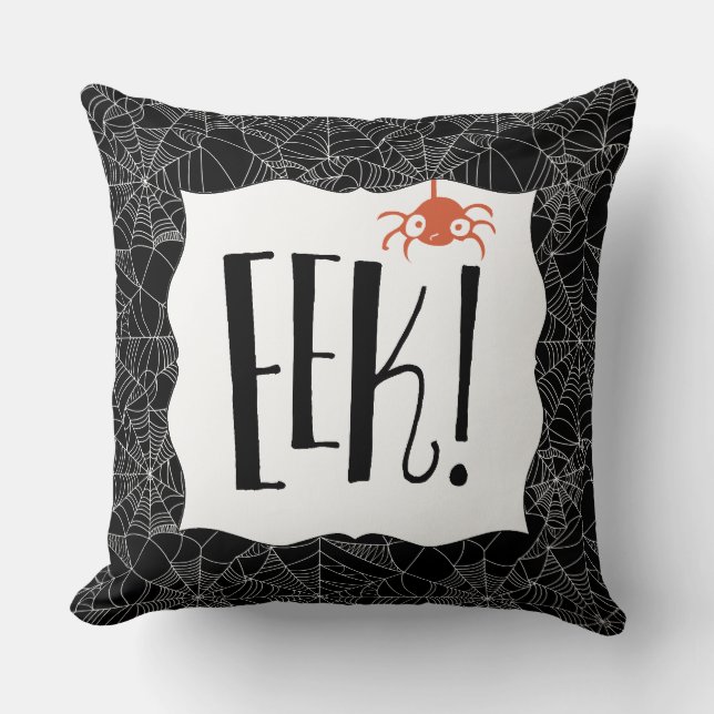 "EEK! "Beängstigender niedlicher Kissen (Vorderseite)