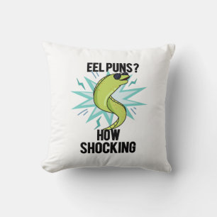 Eel Puns wie schockierend lustige Tierpuppe Kissen