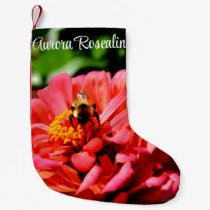 Eelgant Rote Blüte Foto Hummel Kleiner Weihnachtsstrumpf