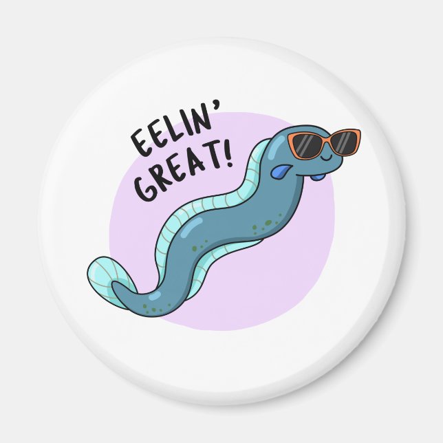 Eelin Great Funny Slippery Eel Pun Magnet (Vorne)