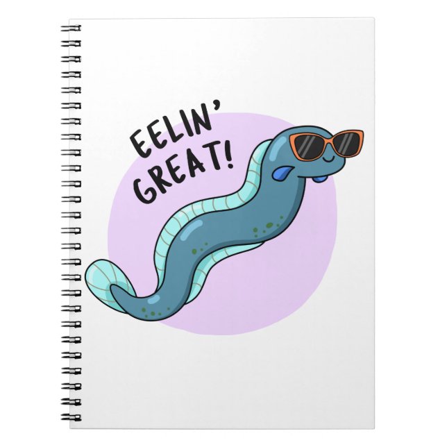 Eelin Great Funny Slippery Eel Pun Notizblock (Vorderseite)