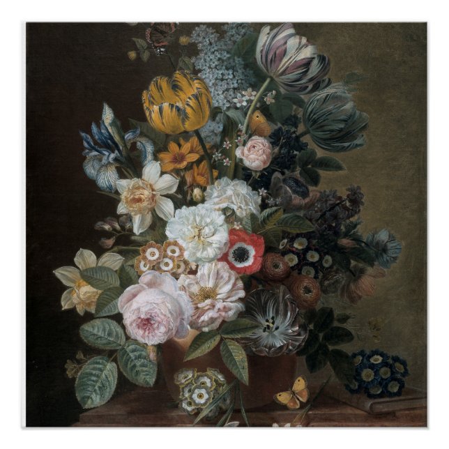 Eelke Jelles Eelkema immer noch Leben mit Blume Poster (Vorderseite)