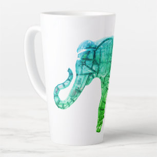  Eelphant Sculpture Latte Mug