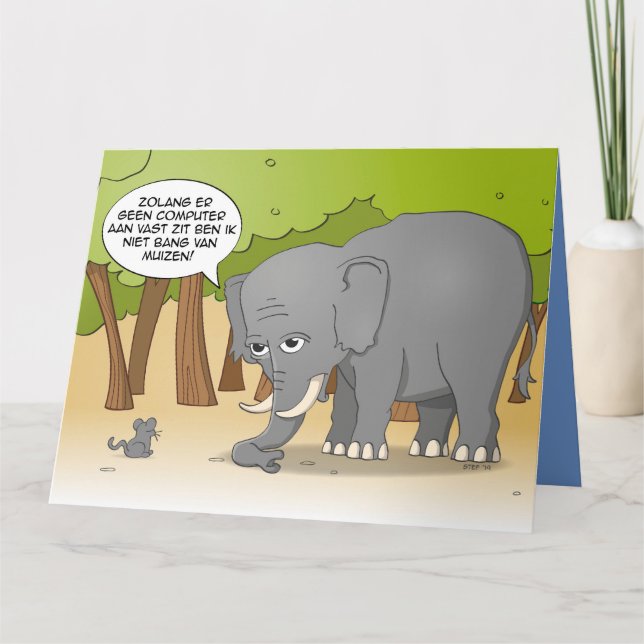 Een olifant is niet bang van muizen. karte (Vorderseite)