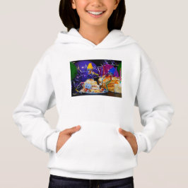 Een plaatje met fubby's in feeststemming. hoodie
