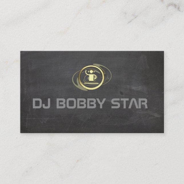 Een proffesioneel goud DJ pictogram visitekaartje Visitenkarte (Vorderseite)